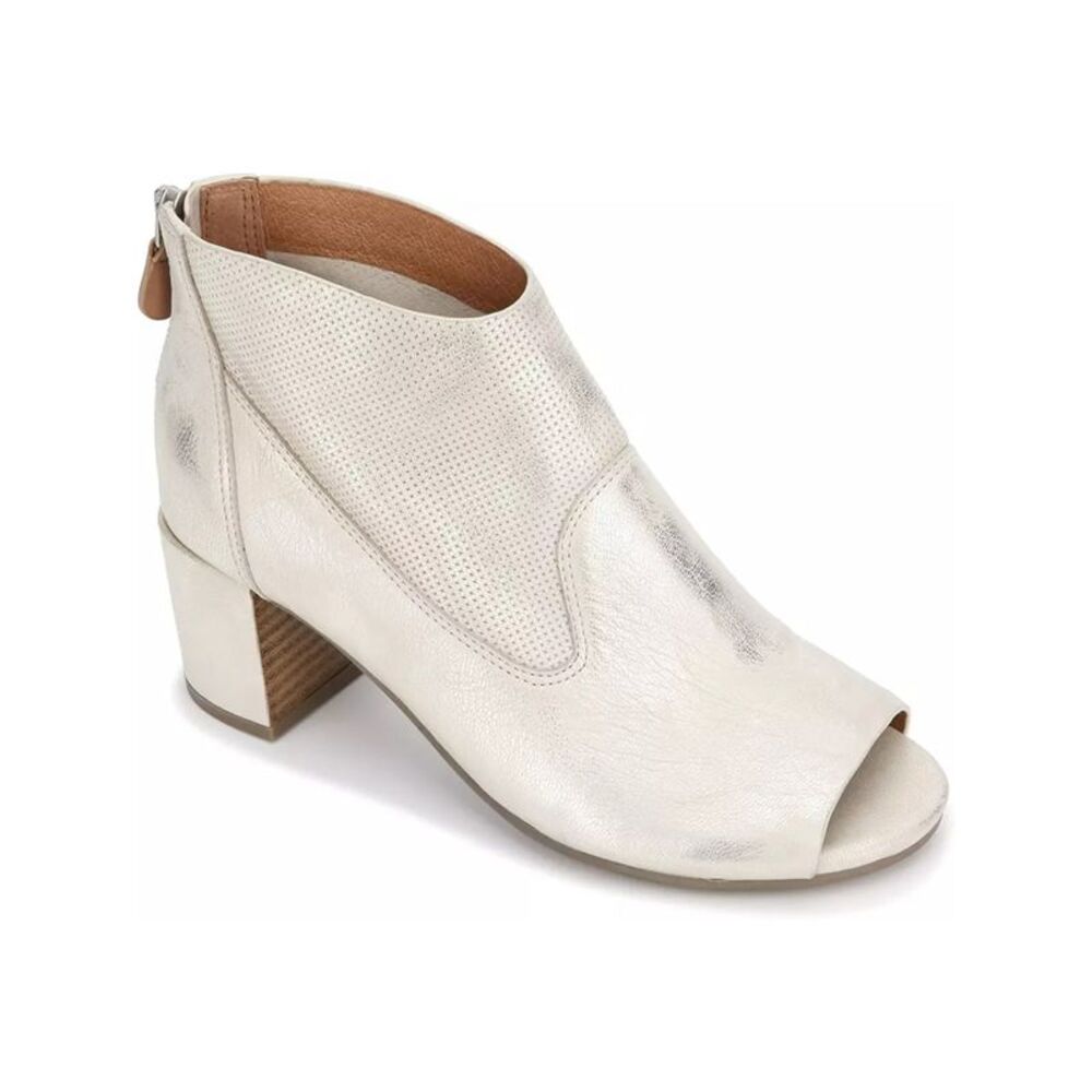 GENTLE SOULS KENNETH COLE Womens Gold Charlene Block Heel Leather Booties 9.5